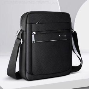 Men's Casual Business Small Messenger Bag Single-Shoulder & Crossbody Tablet Bag (Vertical Style) Waterproof Oxford Cloth