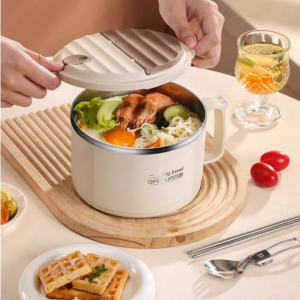 304 Stainless Steel Large-Capacity Instant Noodle Bowl with Drainage — A Student's Essential "Instant Noodle Gadget" with Lid