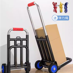 Handcart, folding transport trolley, household shopping cart, hauling goods and groceries, portable luggage cart